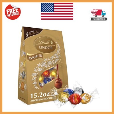 LINDOR Chocolate Truffles, 15.2 oz. Bag - Five Flavors for Ultimate Indulgence