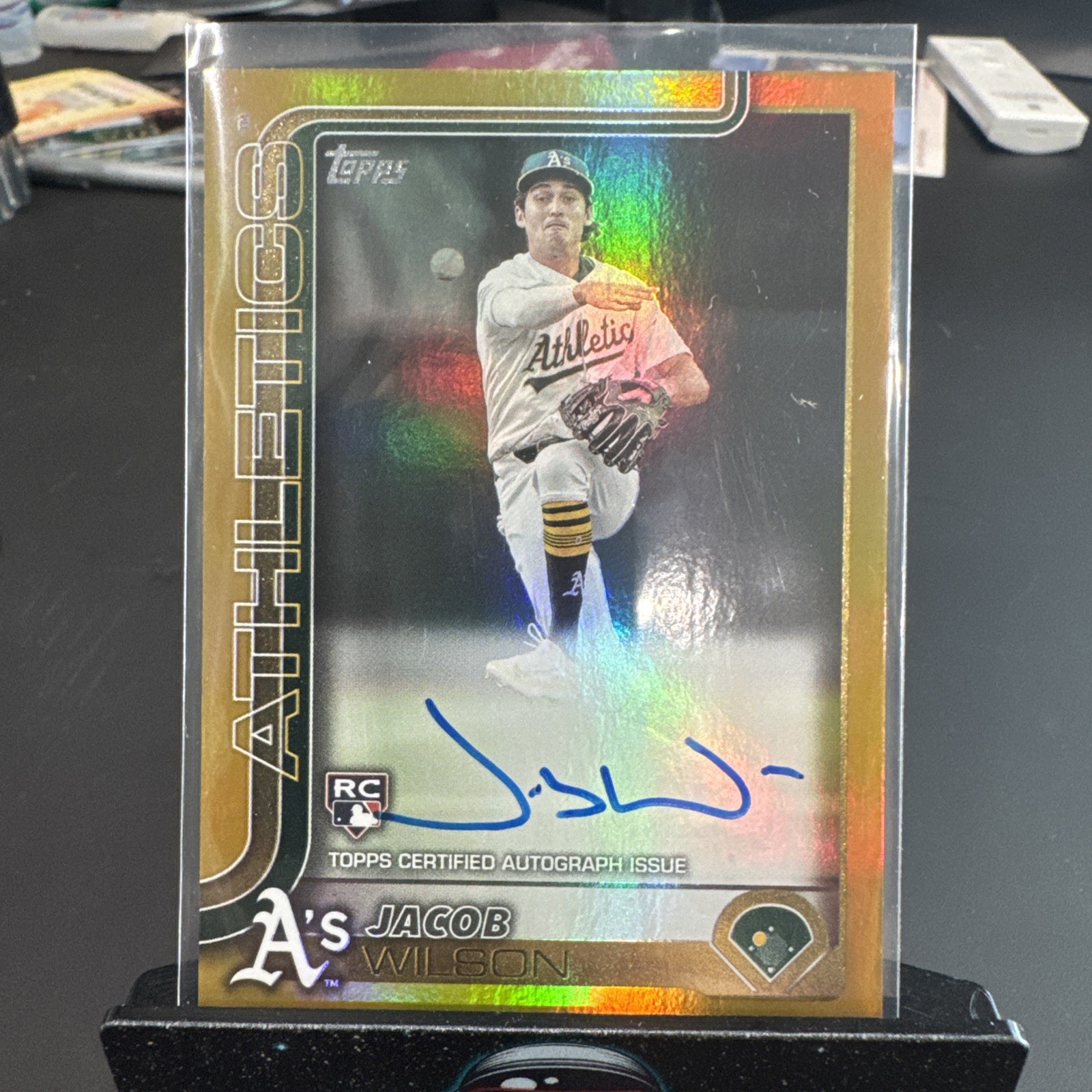 2025 Topps Jacob Wilson Real One GOLD On Card RC Auto 16/50 Athletics