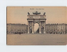 Postcard Arco della Pace Milan Italy