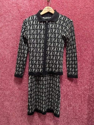 fendi roma amor jersey dress Vintage Zucca Pattern And Sweater 2 Piece Outfit VANDERBILT