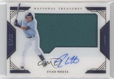 2020 Panini National Treasures Clearly Jumbo Signatures /99 Evan White Auto 7r4