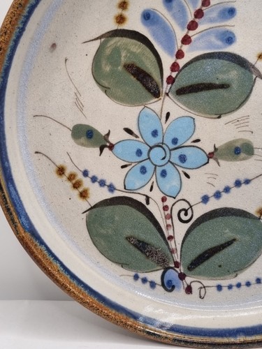 Ken Edwards Pottery Mexican Bread Plate Traditional Pattern 8.5" 22cm Signed - Imagen 3 de 11