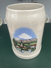 Austrian Beer Mug Stein 1tr Vintage Ceramic