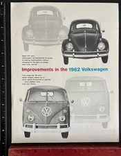  "Improvements in the 1962 Volkswagen" 4-page brochure