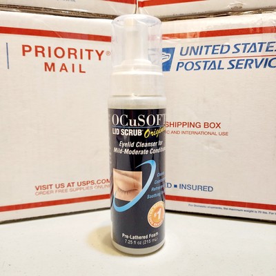 NEW - OCUSOFT Original Foam Lid Scrub Large JUMBO 7.25 oz Eye Cleanse EXP 2027+