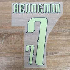 Conjunto de nombres de tamaño de jugador HeungMin 26 Corea del Sur nombre número impresión de identificación