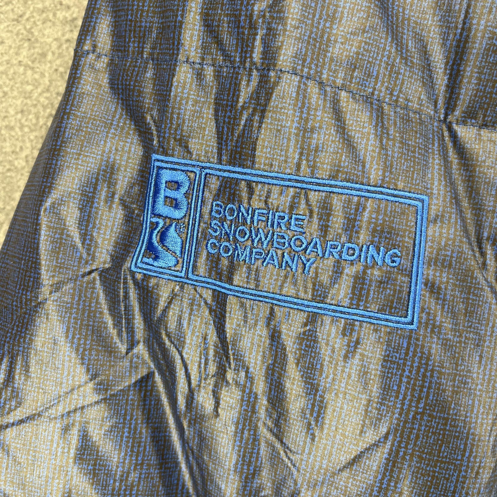 Bonfire Snowboarding Company Jacket Mens XL Blue Dakar Puffer Hooded Snowboard