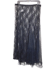 Sheer Lace Maxi Skirt Size Large Black Whimsigoth Dark Fairy Witchy Vamp