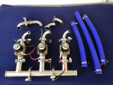 Tri Clamp 3 Port Manifold 1 1/2 “  304 SS W/ BZW-25 Solenoid Valves Brewery ?