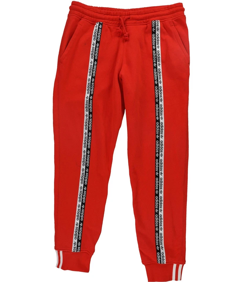 Pantalones deportivos Adidas Originales para mujer con puño activo, rojo, M