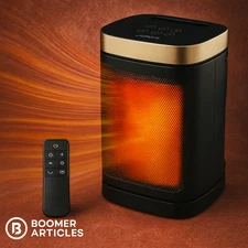 JIBUFI Small Electric Indoor Space Heater Quiet Portable Room Heater Thermostat