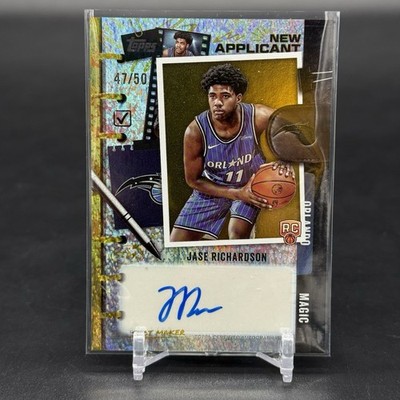 2025-26 Topps Jase Richardson New Applicant Rookie Auto Gold /50