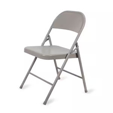 NEW Heavy-duty Steel Frame Folding Chair-Beige 200 lb. Capacity