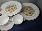 8 Pieces Vtg 70's Corelle Corning Indian Summer Plates Bowl Cups Saucer Flowers — photo 4