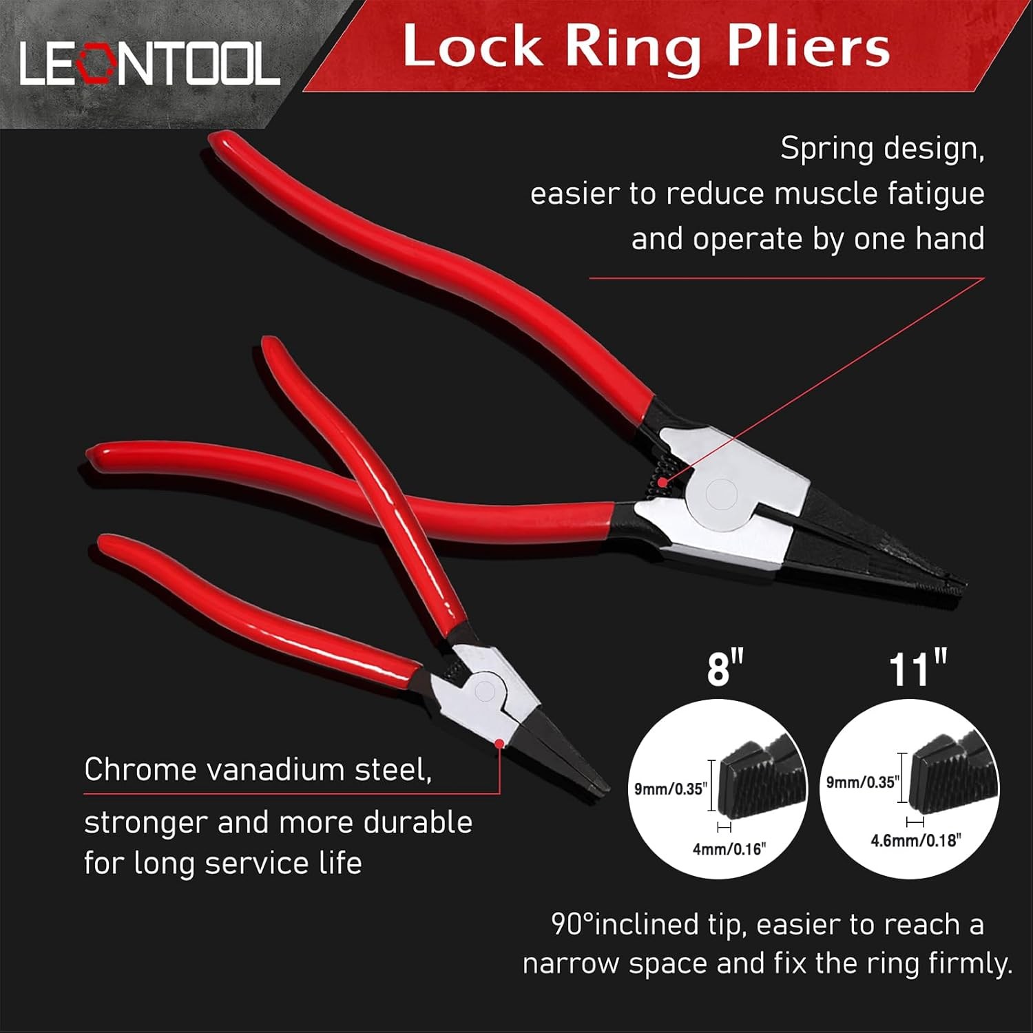 Lock Ring Pliers Set Flat Snap Ring Pliers Special Circlip Pliers Reverse Pliers