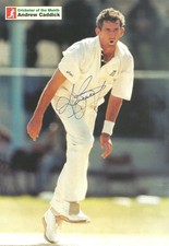 Andrew Caddick - ENGLAND - Signed A4 Magazine Picture