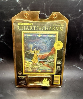 VTG NEW Dimensions Charts & Charms Kindred Spirits #72540 Cross Stitch Kit 1998