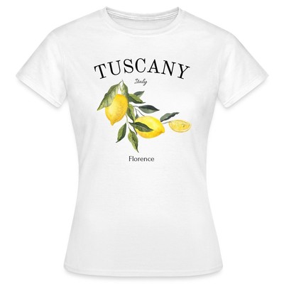 Tuscany Italy Florence Toskana Italien Zitrone Frauen T-Shirt