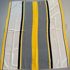 Vintage Wool Blanket 56 x 68 Mid Century Modern Retro Geometric Striped Sweden