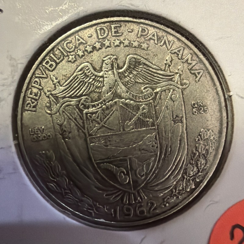 1962 Panama 1/4 Balboa Silver Coin Ka40