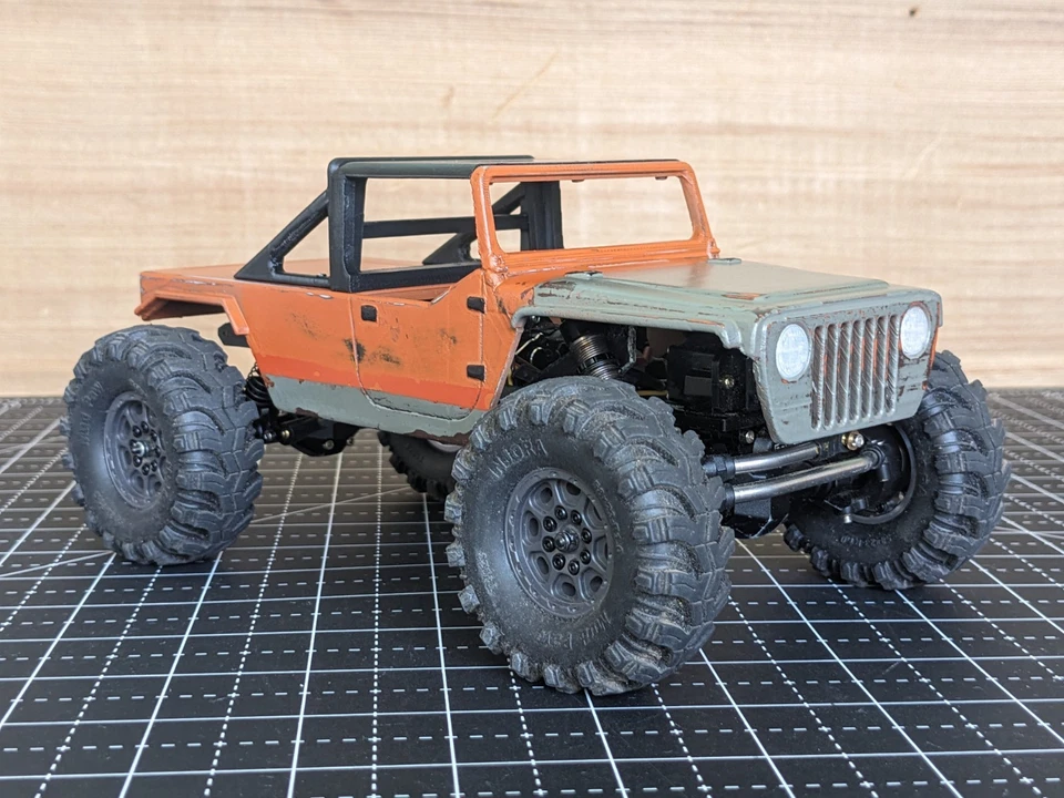 Axial SCX24 Painted Jeep Scrambler 1/24 Scale Body 134mm RC Crawler Truck - Image 2 of 4