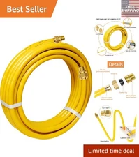 Flexible 37ft Stainless Steel Natural Gas Line - 1/2" Propane Conversion Kit