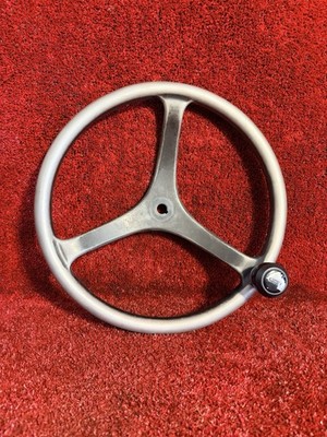 Edson 14.5'' Black SS ComfortGrip Powerwheel Marine Steering Wheel