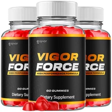 (3 Pack) Vigor Force Male Gummys Advanced Formula VigorForce Vitamin 180 Gummies