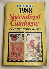 Vintage 1988 Scott Specialized Catalogue US Stamps Reference Book