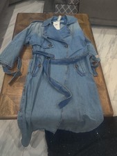 ACNE STUDIOS Oversized Denim Long Trench Coat...