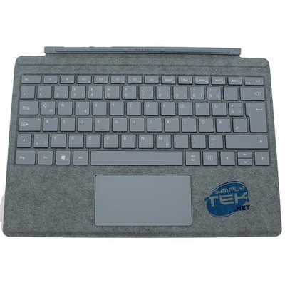 Microsoft Original Tastatur Surface Pro 3 4 5 6 7 QWERTZ DE Eism Blau