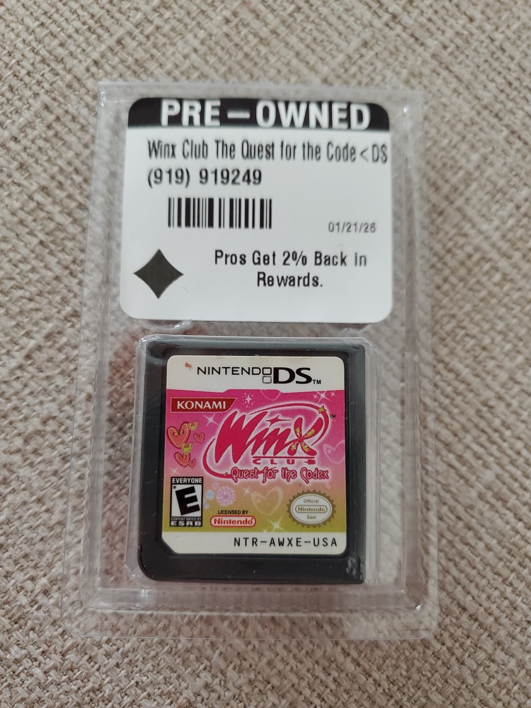 Winx Club: Quest for the Codex (Nintendo DS, 2006) Parts Not Working