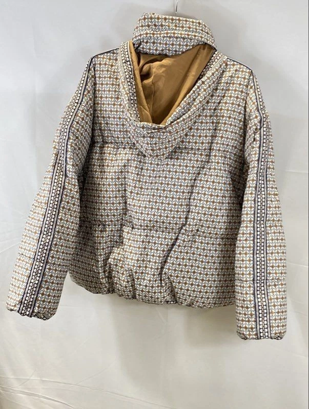 Chaqueta acolchada con capucha estampado geométrico Max Studio London nueva con etiquetas para mujer L Foto 2 de 4