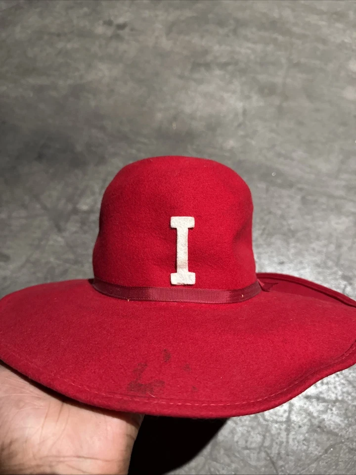 Sombrero de Vaquero de Lana Rojo Go Big De Colección Rojo Hecho en EE. UU. Talla Mediana Foto 2 de 4