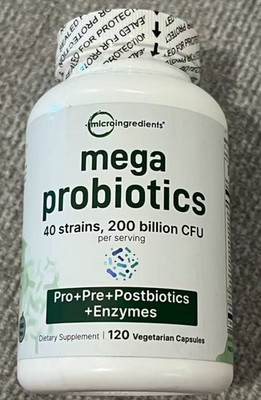Micro Ingredients Probiotics, 200 Billion CFU, 120 Veggie Capsules, Buy 2 get 3