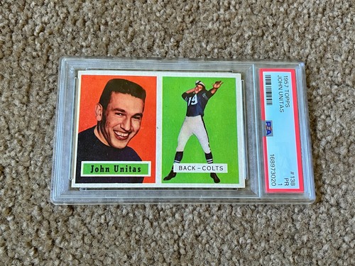1957 Topps #138 John Unitas Baltimore Colts Rookie HOF Freshly Graded PSA 1