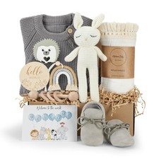 Baby Gift Set, Baby Boy Newborn Gifts Box, Boho Gender Neutral Unisex Baby Es...