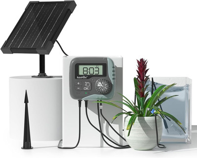 RAINPOINT Solar Bewässerungssystem, 45L/H Automatische Solar Bewässerung Mit Pro