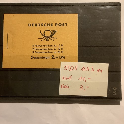 DDR Markenheftchen Nr. 3 Postfrisch