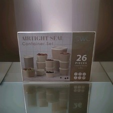 Airtight Seal 26 Piece Plastic Food Storage Container Set w Lids from CWC Taupe
