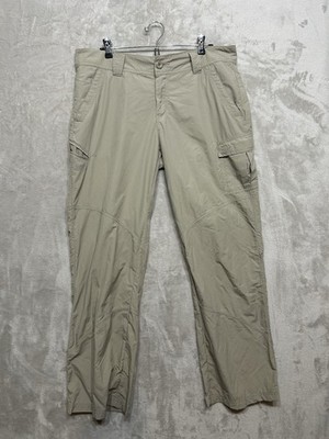 Cabelas Casuals Pants Women's 14 Beige Hiking Camping Fast Dry UPF 50 Pockets