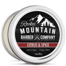 Rocky Mountain Barber Company Solid Cologne for Men – Citrus & Spice Scent –... 