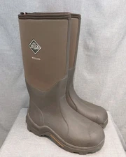 EUC Original Muck Boot Company Women's 10 Men's 9 Wetland Brown Orange Lining