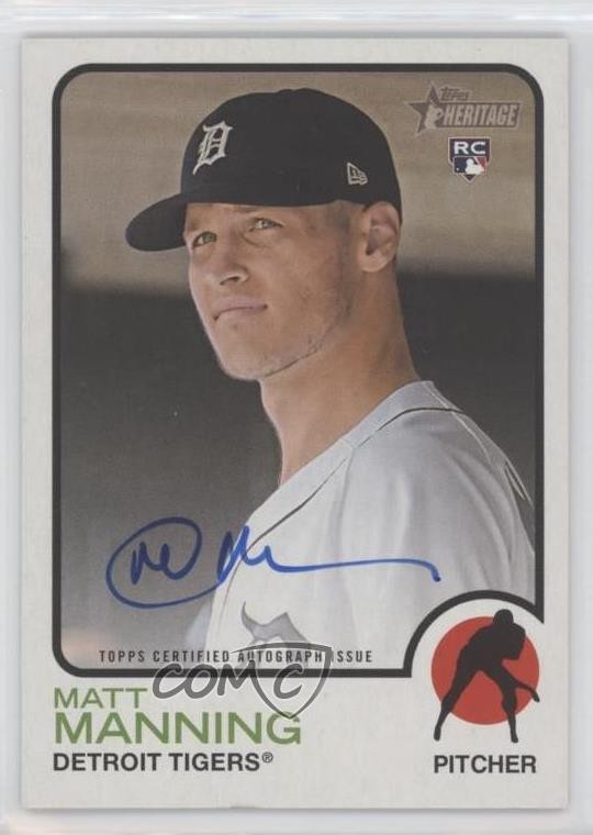 2022 Topps Heritage Real One Auto Matt Manning #ROA-MMG