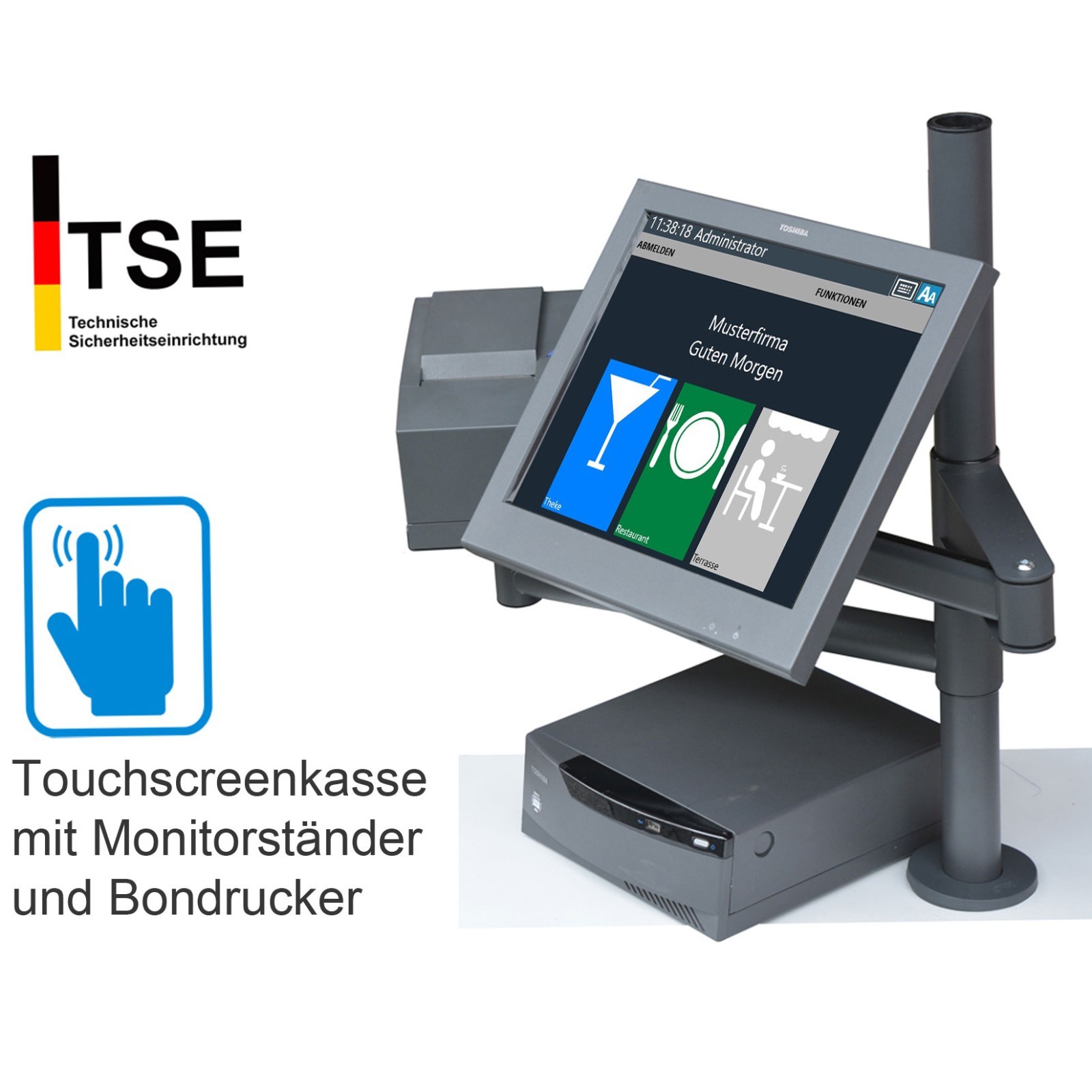 Cash Register System Touchscreen For Gastronomy Restaurant Tavern TSE KA14