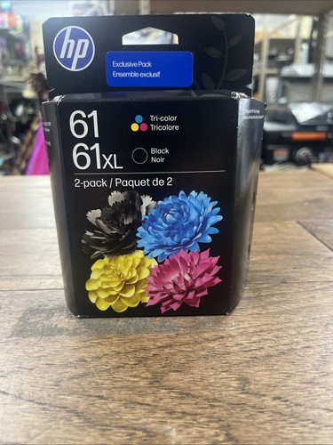 Genuine HP 61XL & 61 Ink Cartridge 2Pk Black & Tri-Color Combo Exp 01/2028
