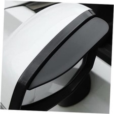 Car Rearview Rain Eyebrow Shield,Car Mirror Rain Protector 2PC Solid Black