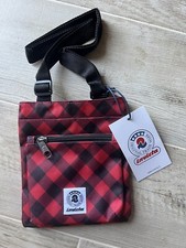TRACOLLA REGOLABILE INVICTA QUADRETTI ROSSO 3 CERNIERE BORSA RAGAZZI RAGAZZO BOY