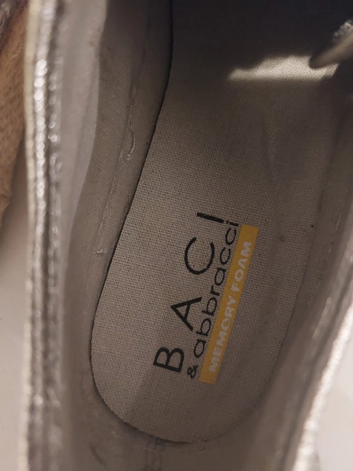 SCARPE DONNA BACI E ABBRACCI NUOVE ARGENTO LUCIDE NUMERO 39 MEMORY FOAM - Immagine 4 di 4
