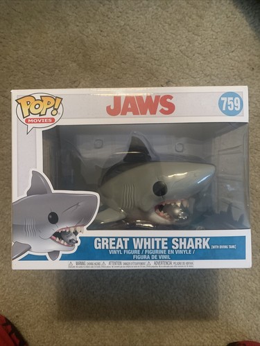 Great white shark jaws with diving tank funko pop 759 | eBay